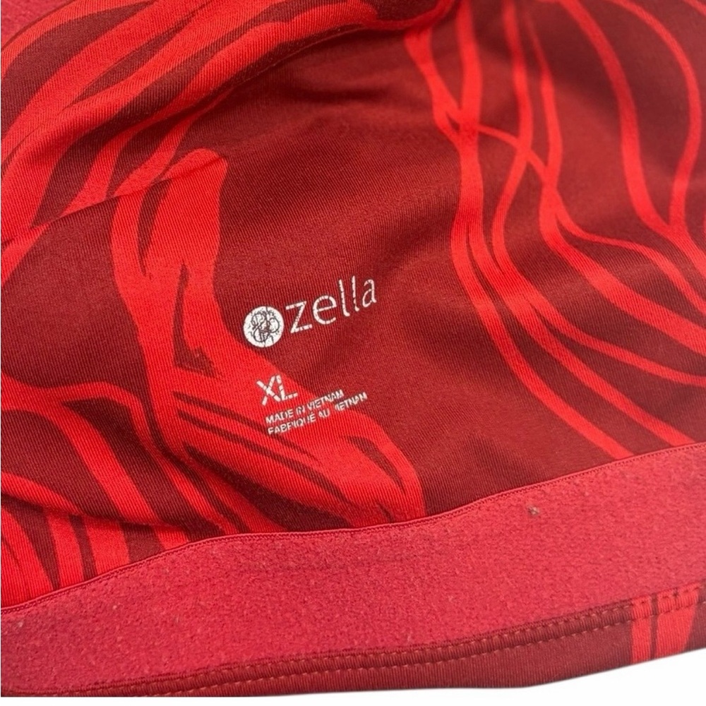 Zella Longline Racer Back Sports Bra Red Camo Size XL - Picture 6 of 6